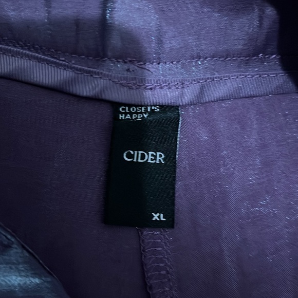 💜 Metallic Purple Cider Wide Leg Disco Pants 💜 - Picture 5 of 5